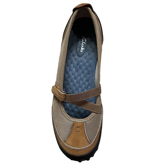 Women's Privo by Clarks Comfortable Boat Or River Shoes Sz 8.5 Tan and Black - Picture 6 of 10